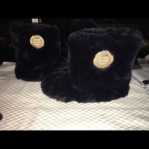 Juicy Couture Fuzzy boot slippers